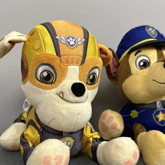 Spin Master Paw Patrol Plush Lot Rubble Chase Skye Marshal 2013+ Floppy Leg - Picture 2 of 8